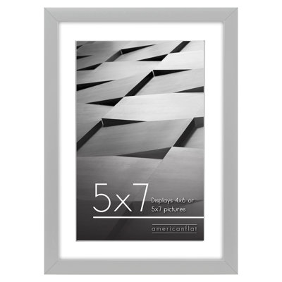 Cadre photo avec bordure fine et passe-partout - Verre incassable pour suspendre et poser une table