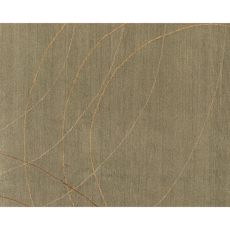 Cirque Geometric Area Rug in Gold/Green, Rectangle 3' x 5'