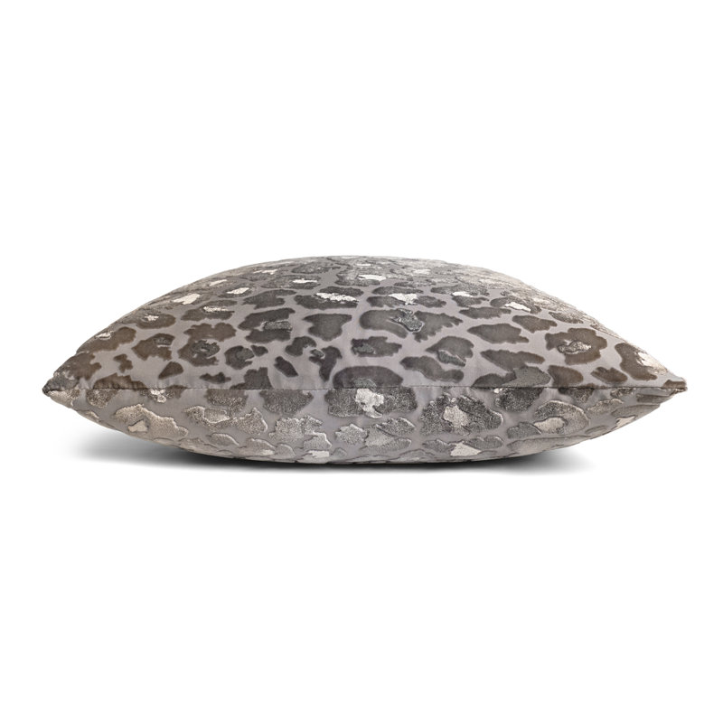 Leopard Square Velvet Pillow, Square 22"H x 22"W, Leopard Coyote