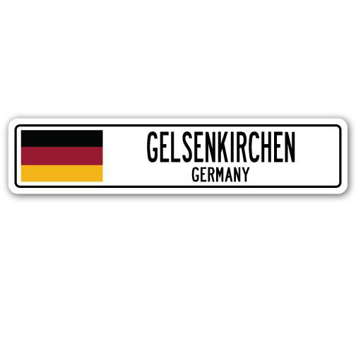 Plaque de rue en aluminium Gelsenkirchen, Allemagne, H 6 po x l 24 po x P 1 po