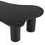 Table basse en forme de nuage avec plateau arrondi épais et conception robuste à trois pieds-1685110670