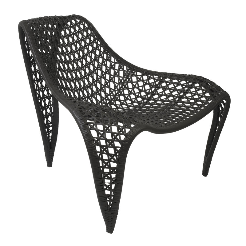 Fauteuil à oreilles à oreilles rembourré, Brun