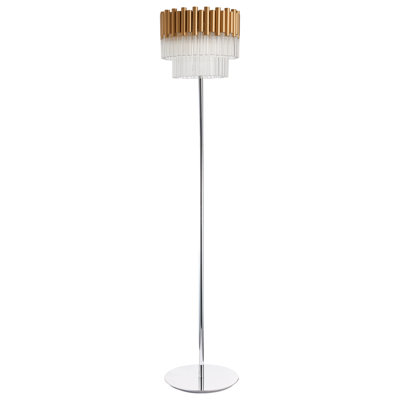 Synthia 157cm Chrome Candelabra Floor Lamp