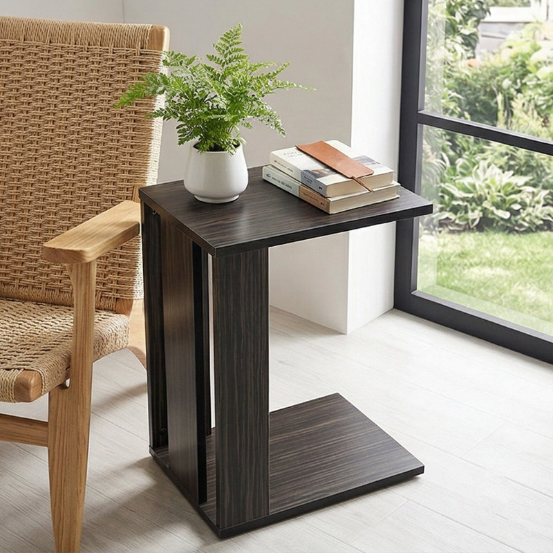 Table d'appoint Elsworth 24 "en forme de C, Wengé