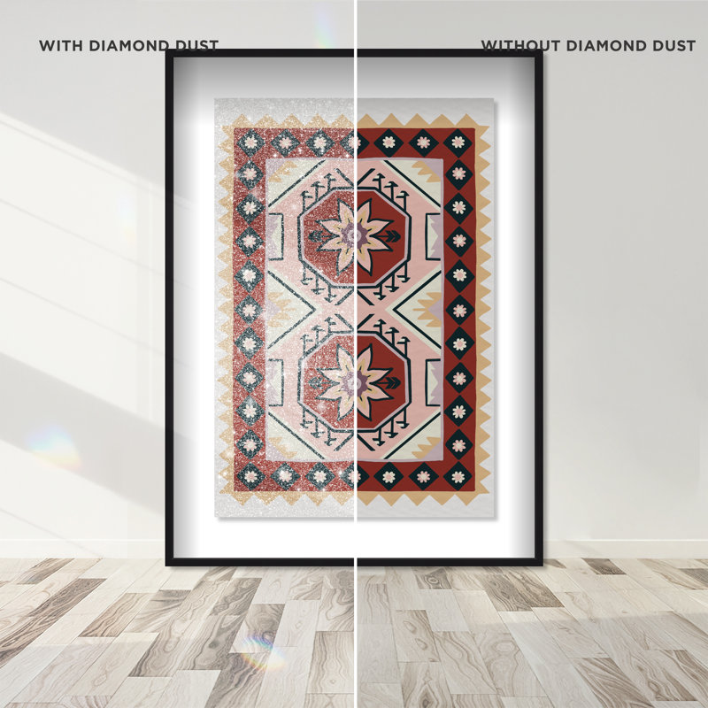 Daylight Damask Print by Oliver Gal, 16.5"H x 11.5"W, Black Shadowbox