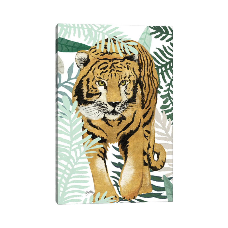 Jungle Tiger by Elizabeth Medley - Wrapped Canvas Gallery-Wrapped Canvas Giclée, 66.04 cm H x 45.72 cm W x 3.175 cm D