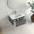 Wall Mounted Bathroom Vanity With Ceramic Basin-251126463