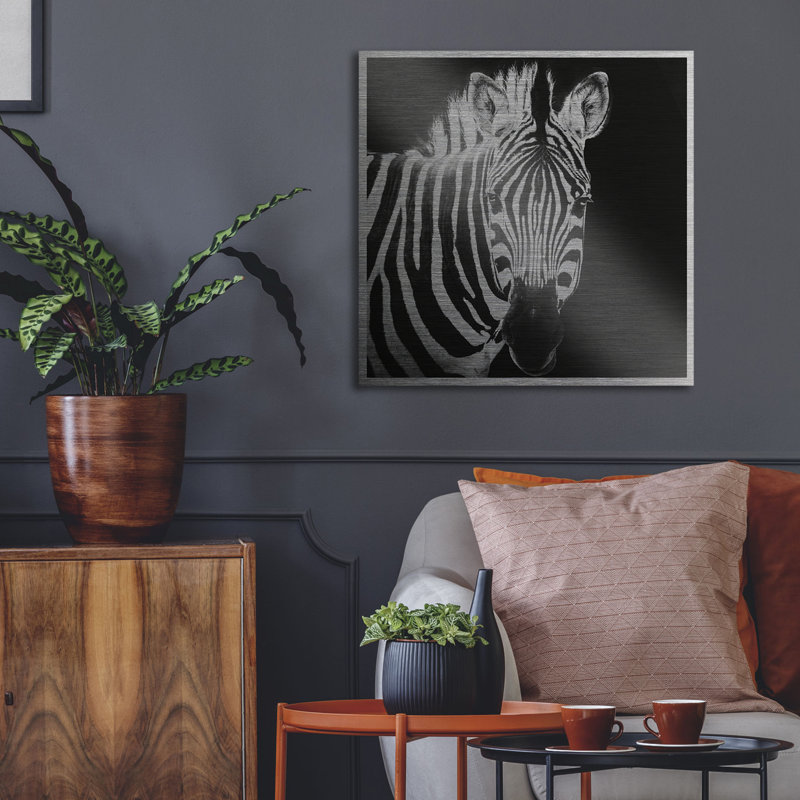 Zebra - No Frame Print on Metal