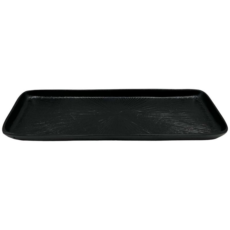 Nellir Tray, Black, 1" H x 17.5" W x 5.5" D