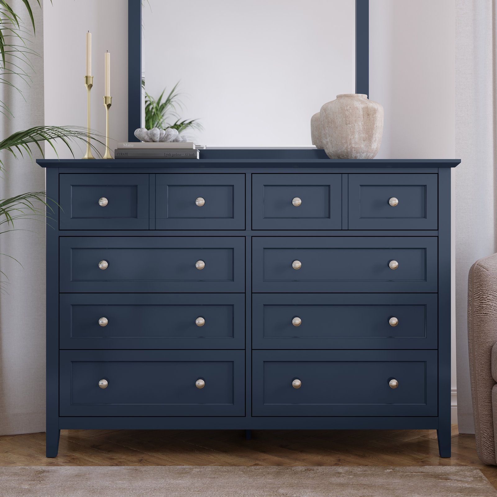 Renee 8 - Drawer Dresser, Blue