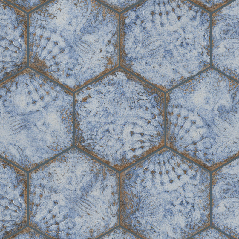 Gaudi Lux Hex 9" x 10" Porcelain Patterned Wall & Floor Tile, Ducados