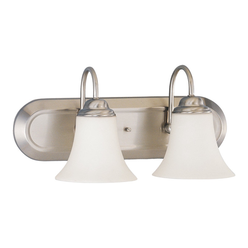 Éclairage pour meuble-lavabo 2 lumières Engebretson, Nickel brossé