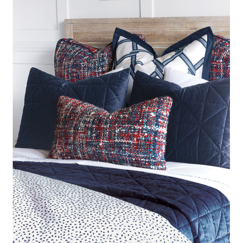 Nova Velvet Coverlet, Indigo, Full Coverlet