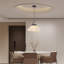 Luminaire suspendu moderne 1 lumière avec plafonnier en tissu blanc Lustre plissé rayé traditionnel pour chambre d'enfant Chambre à coucher Cuisine Hall d'entrée