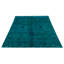 Tapis bleu sarcelle noué à la main unique 7 pi 10 po x 9 pi 7 po