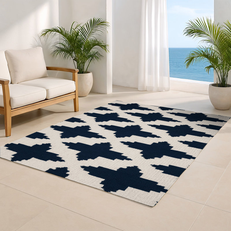 Tapis gris intérieur et extérieur Trellis, Rectangulaire 8 pi x 10 pi
