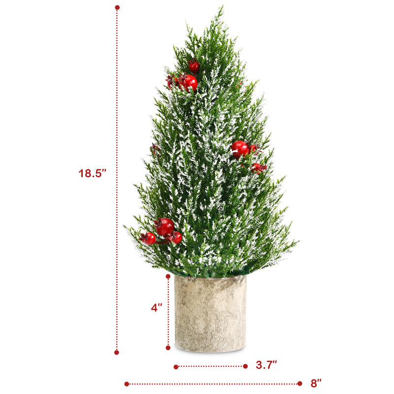 Arbre de Noël cachemire vert 18,5 po H