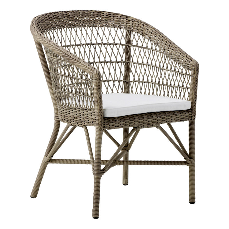 Georgia Garden Outdoor Dining Armchair, Tempotest White Revolution®
