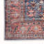 Lotte Oriental Machine Washable Flatweave Area Rug in Navy Blue/Brick Red-1084075947