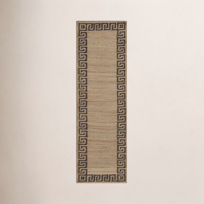 Orchard Brown Hand-Woven Geometric Jute Rug