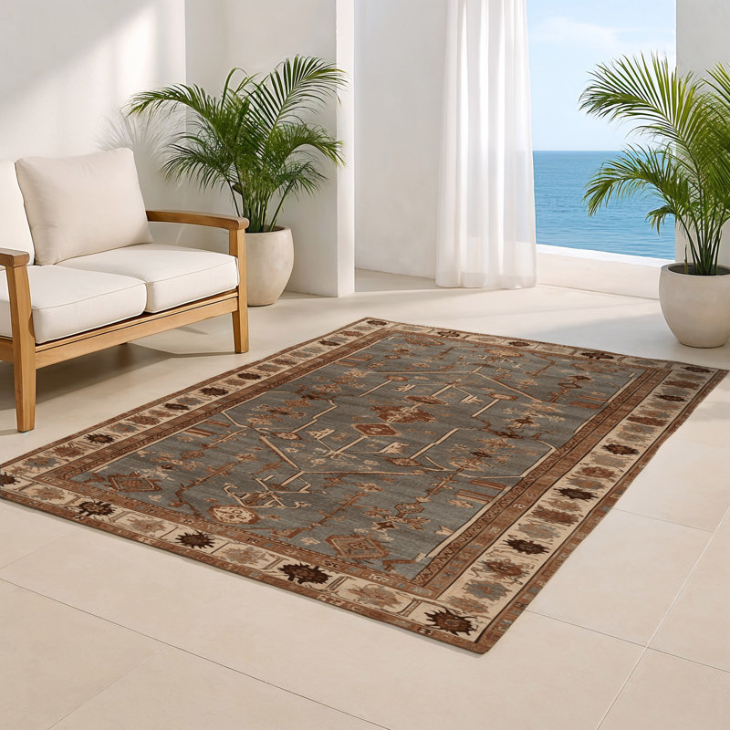 Tapis turc intérieur et extérieur brun, Rectangle 2' x 3'