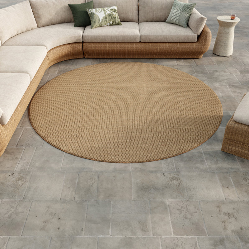  Tapis rond en jute 5 pi x Courtyard, Rond 5 pi