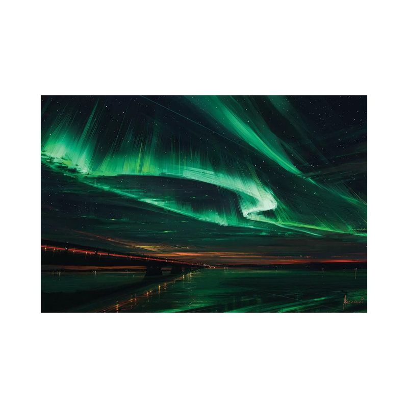 Northern Lights by Alena Aenami - Wrapped Canvas Print, 101.6 cm H x 66.04 cm W x 3.175 cm D