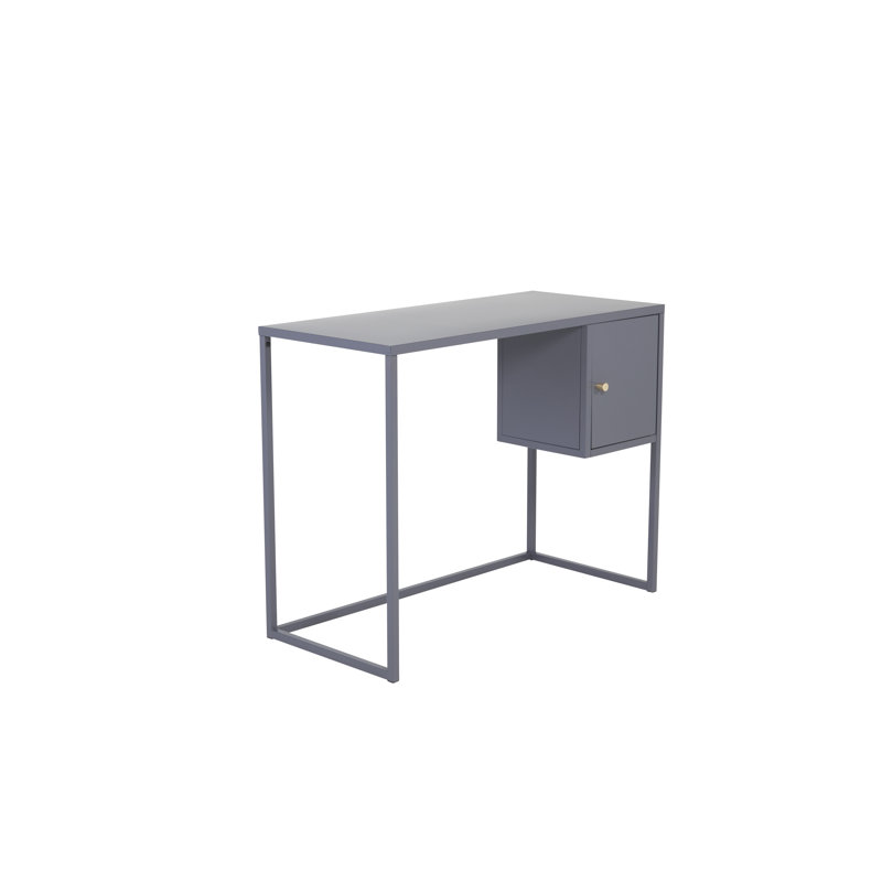 Isiah Metal Writing Desk, Light Grey