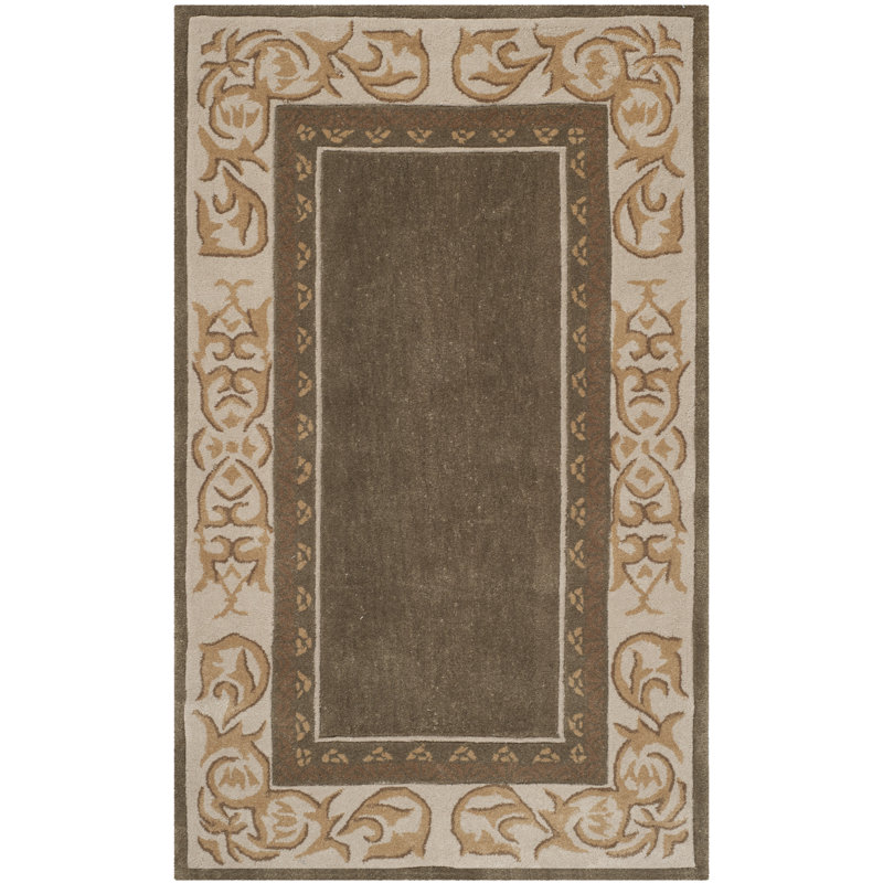 Tapis olive / ivoire Pelagios, Rectangle 2 pi x 3 pi