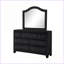 Ensemble de chambre à coucher, grand lit contemporain en bois massif 5 pièces avec rangement, USB et amp; Bluetooth, noir | Bois | Lits standard
