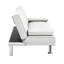 Lit futon, pied en acier inoxydable, cuir blanc, poids de 58,19 lb, cuir pour utilisateur 2 de 32,46 po de largeur, simple et compact