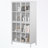 Brandol Metal Storage Cabinet with Tempered Glass Doors, Adjustable Shelves and Anti-Tipping Device-2133145005