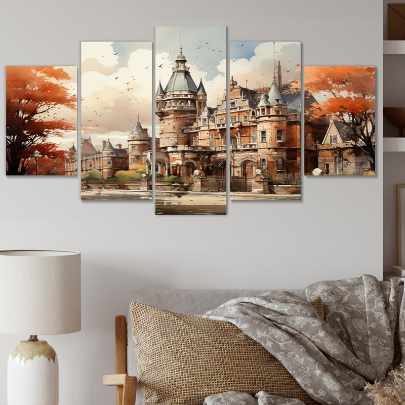 «Ireland Dublin Castle Extremely I», reproduction sur toile - 5 panneaux