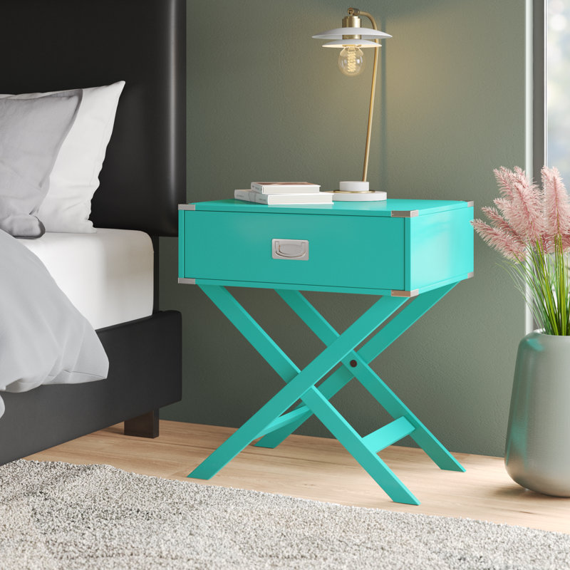 Marotta 24'' W Nightstand, Marine Green