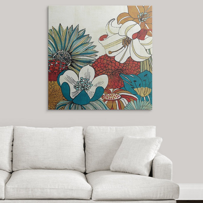 « ii » par michael mullan, reproduction d’art Contemporary Garden, H 35 po x l 35 po x P 1,5 po, Toile