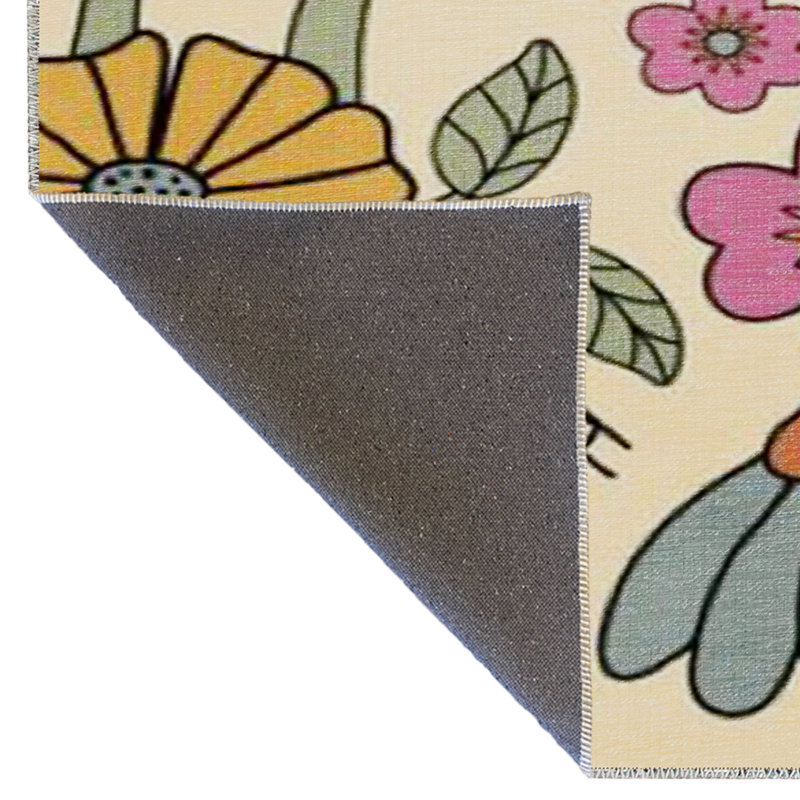 Tapis décoratif multicolore Mira, Tapis de couloir 3 pi 3,37 po x 9 pi 10,11 po