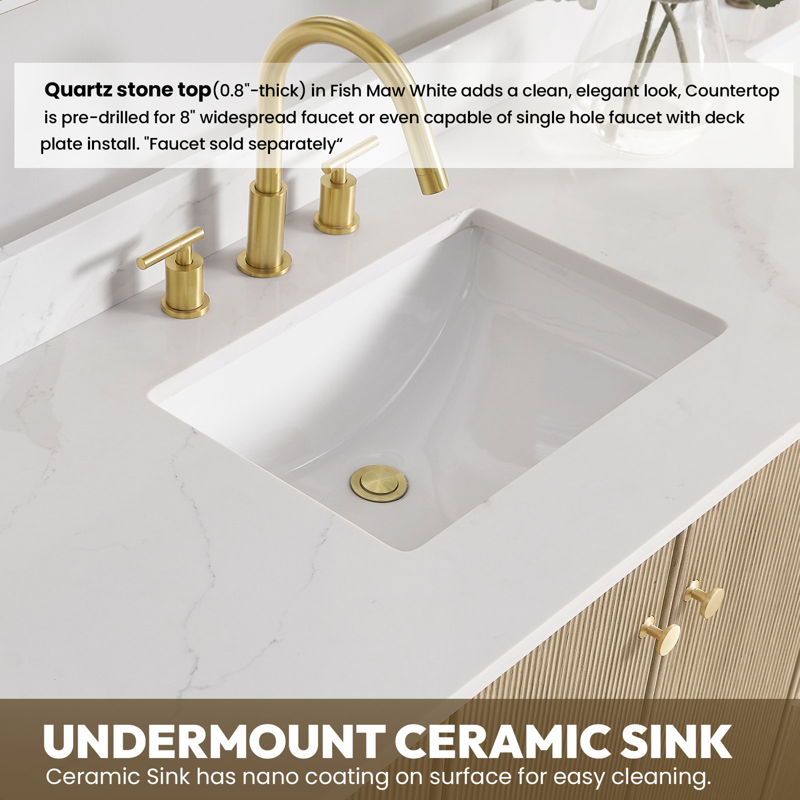 Amella 48'' Single Bathroom Vanity, Natural Oak