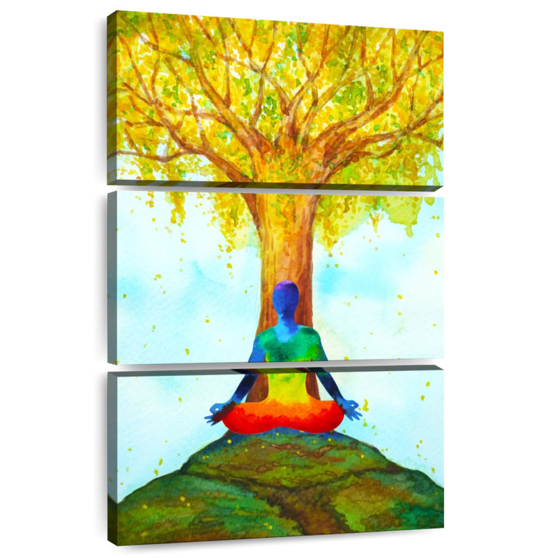 Kerrick Infusing Chakra In Lotus Pose, 32" H x 20" W