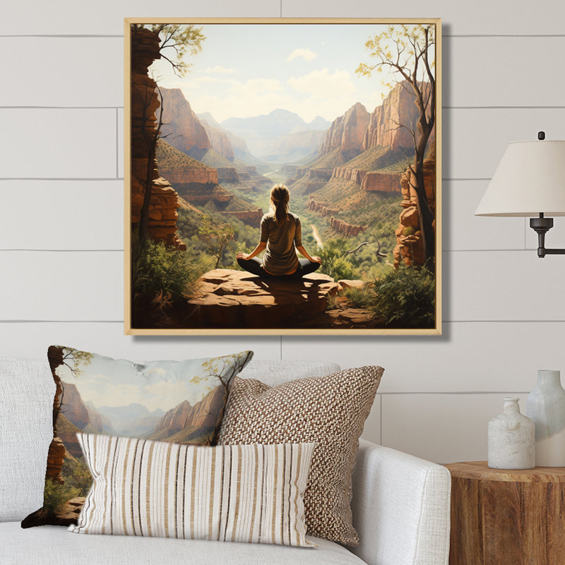 «Yoga In Nature», reproduction d'art sur toile, H 30 po x l 30 po x P 1 po, Érable