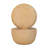 21.7X21.7X34.3" Cement Round Water Fountain With Light And Pump