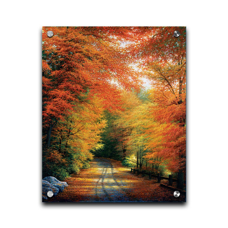 «Autumn in New England» par Charles White, Sans cadre en plastique / acrylique, Non, H 24 po x l 30 po x P 1 po