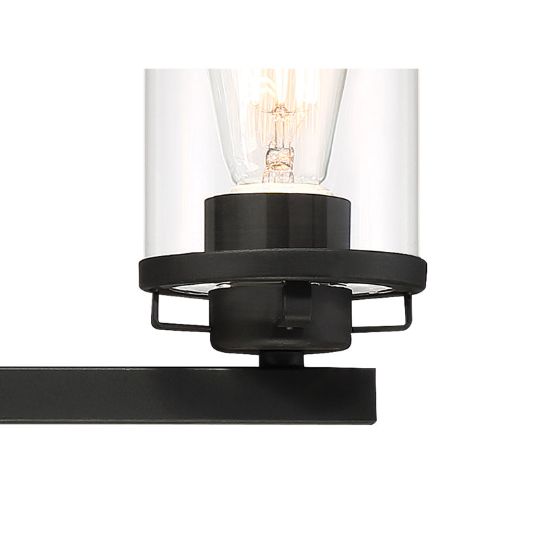 Éclairage pour salle de bain 4 lumières à intensité variable noir Trimont