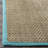 Oxnard Auckland Bamboo Slat/Seagrass Natural/Teal Area Rug-896960826