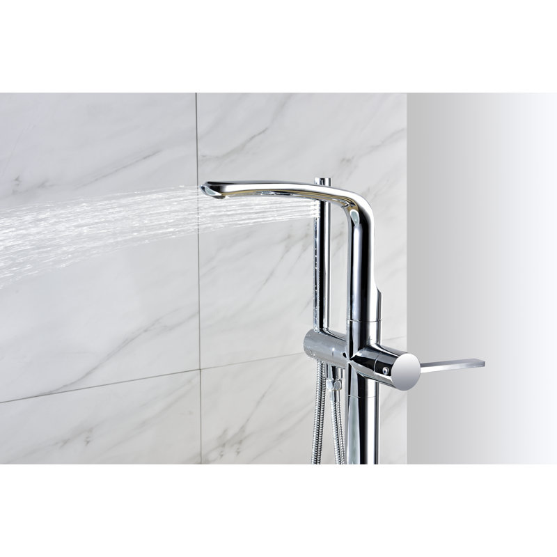 SevenFalls Floor Tub Spout with Diverter, Polished Chrome