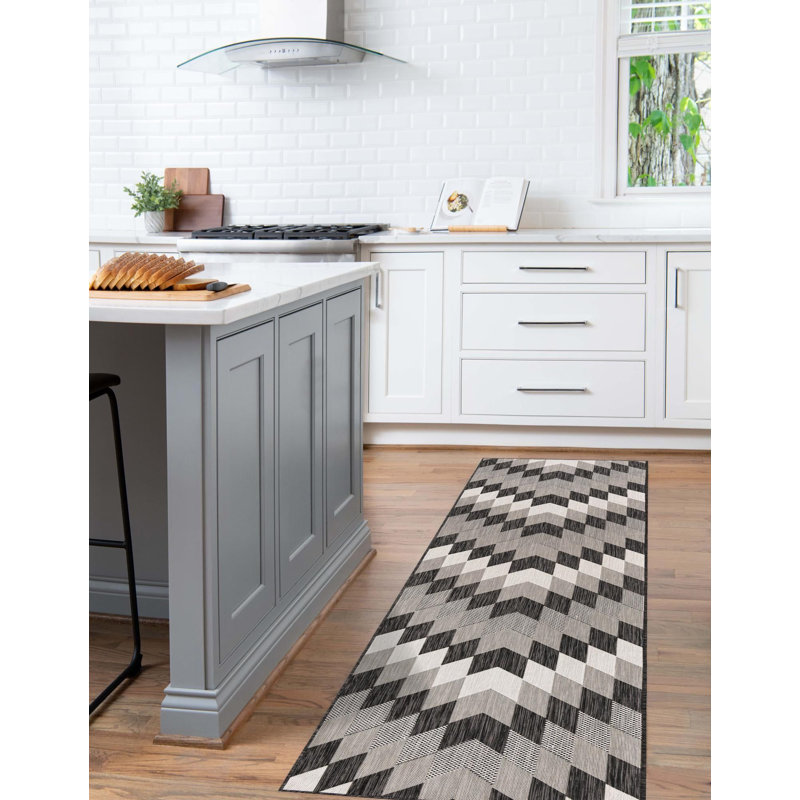 Tapis noir Aucun Nykeia, Tapis de couloir 2 pi x 8 pi