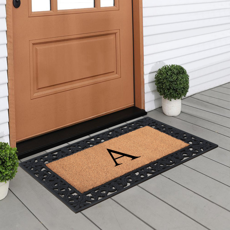  Tapis de porte antidérapant pour l'extérieur 30 po x 18 po, A