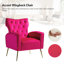 Fauteuil à oreilles en velours de polyester Tonas-466040041