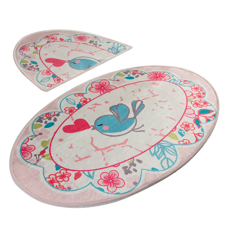 Ensemble de tapis de bain de qualité supérieure (2 pièces) en polyester antidérapant de 19,7 po x 23,6 po et de 23,6 po x 39,4 po | Antiallergique, anti-poussière et anti-taches, 700 gr / m² | Lavable à la machine, parfait pour la décoration de salle de bain