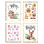 «Eggnog Gingerbread Seasonal Illustration», impression encadrée sur papier, 4 pièces-97770279-97770280
