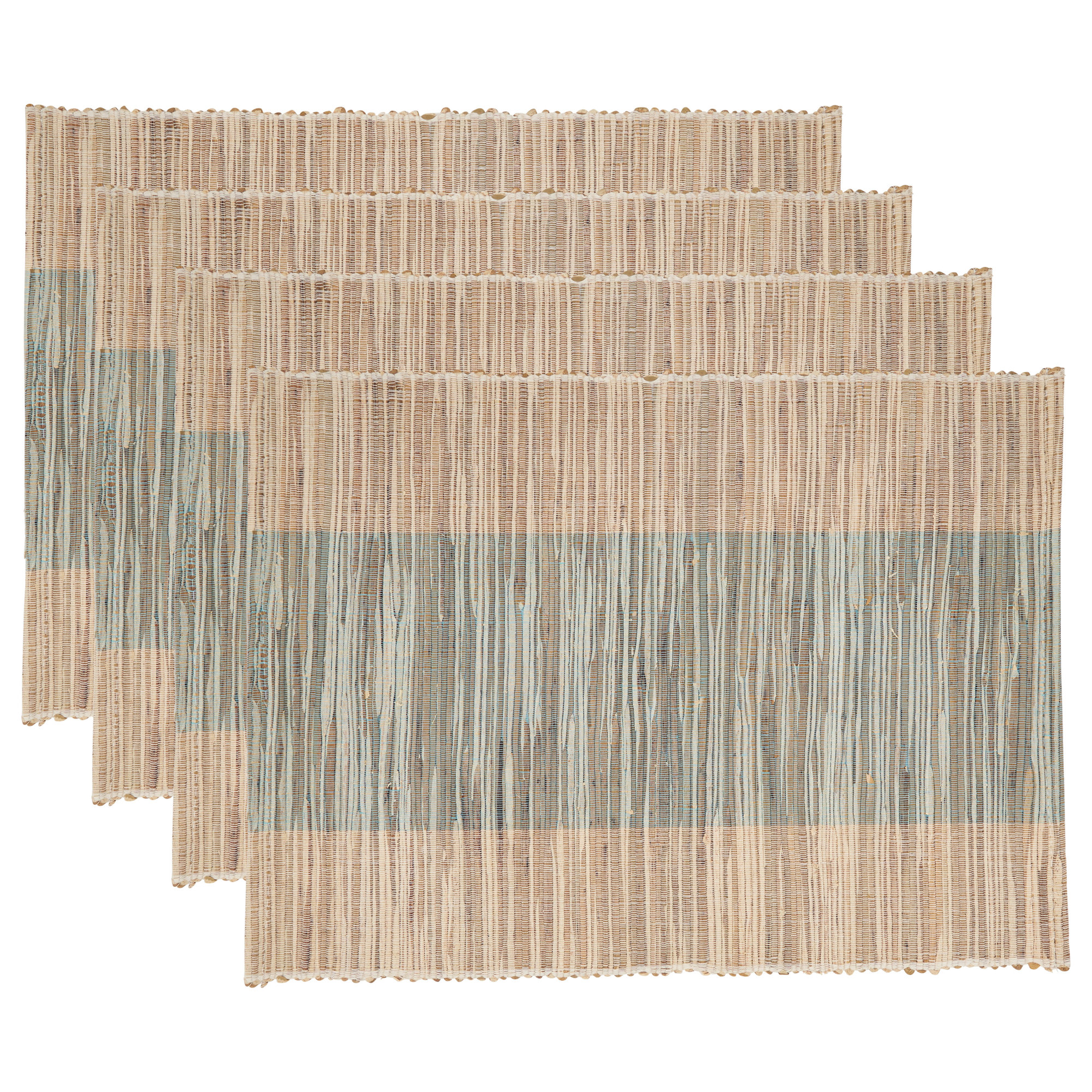 Shimmering Design 4 Piece Placemat Set, Turquoise